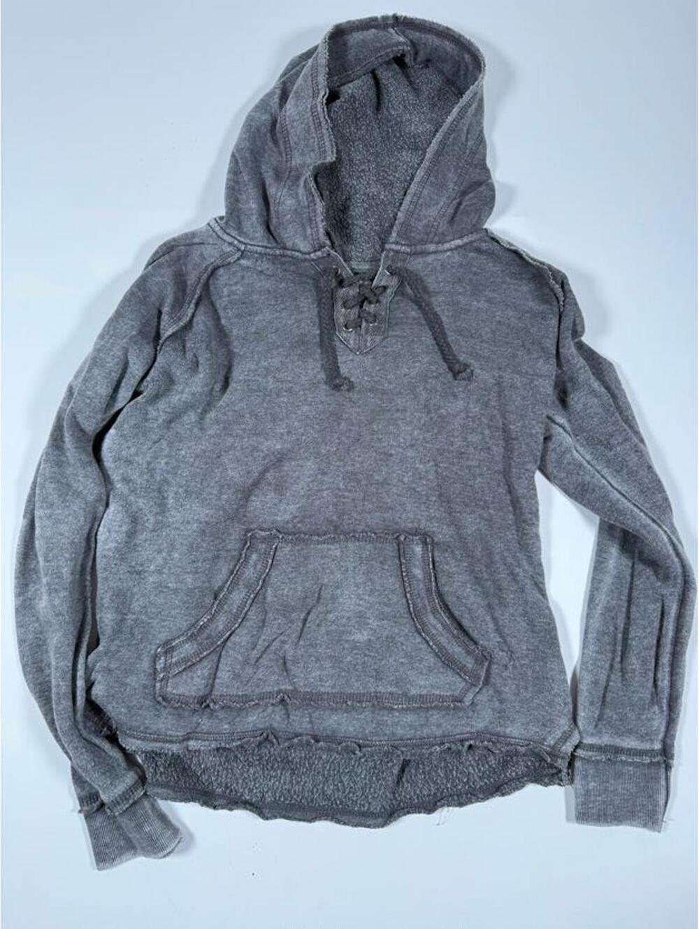 Ocean Drive Gray Hooded Sweatshirt w/ Sherpa Lining Small